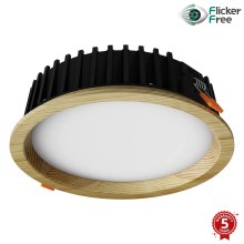 APLED - LED Oprawa wpuszczana RONDO WOODLINE LED/12W/230V 4000K śr. 20 cm sosna solidne drewno