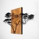 Dekoracja ścienna 70x144 cm drzewo drewno/metal