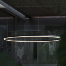 Ideal Lux - LED Żyrandol na lince ORACLE SLIM LED/32W/230V śr. 50 cm czarny