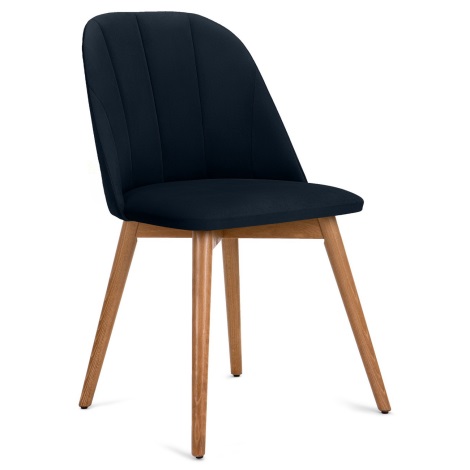 Krzesło do jadalni BAKERI 86x48 cm ciemnoniebieskie/buk