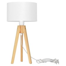 Lampa stołowa ALBA 1xE27/60W/230V białe/sosna