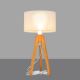 Lampa stołowa ALBA 1xE27/60W/230V kremowy/dąb