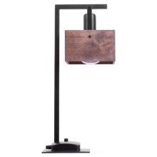 Lampa stołowa DAKOTA 1xE27/60W/230V drewno/czarna