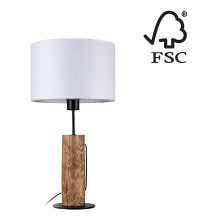 Lampa stołowa PINO 1xE27/40W/230V sosna - certyfikat FSC