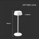 LED Zewnętrzna ściemnialna dotykowa lampa stołowa LED/2W/5V 4400 mAh IP54 biała
