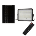 LED Zewnętrzny ściemnialny naświetlacz solarny LED/15W/3,2V IP65 4000K czarny + pilot zdalnego sterowania