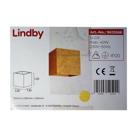 Lindby - Kinkiet YADE 1xG9/20W/230V