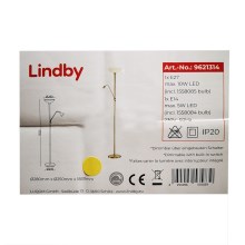 Lindby - Lampa podłogowa JOST 1xE27/10W/230V + 1xE14/5W