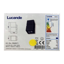 Lucande - LED Kinkiet zewnętrzny GABRIELA 2xLED/9,5W/230V IP54