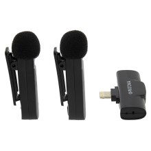 PATONA - ZESTAW 2x Bezprzewodowy mikrofon z klipsem do iPhone USB-C 5V