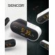 Sencor - Radiobudzik z wyświetlaczem LED i projektorem 5W/230V czarny