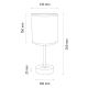 Lampa stołowa BENITA 1xE27/60W/230V 30 cm biała/dąb – certyfikat FSC