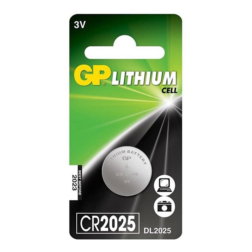 1 szt. Bateria litowa guzikowa CR2025 GP 3V/170mAh