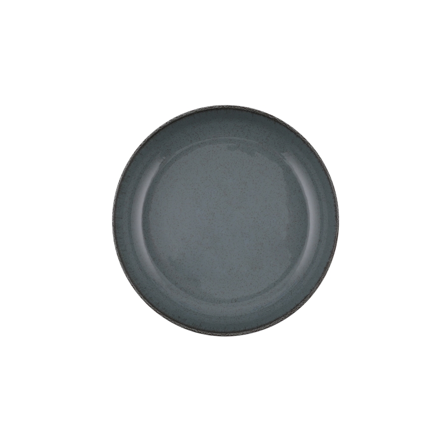 16-częściowy zestaw obiadowy, szary, porcelanowy