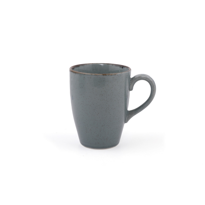 16-częściowy zestaw obiadowy, szary, porcelanowy