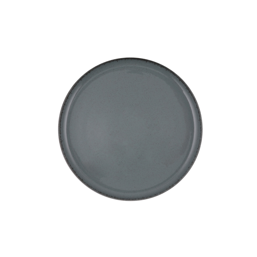 16-częściowy zestaw obiadowy, szary, porcelanowy