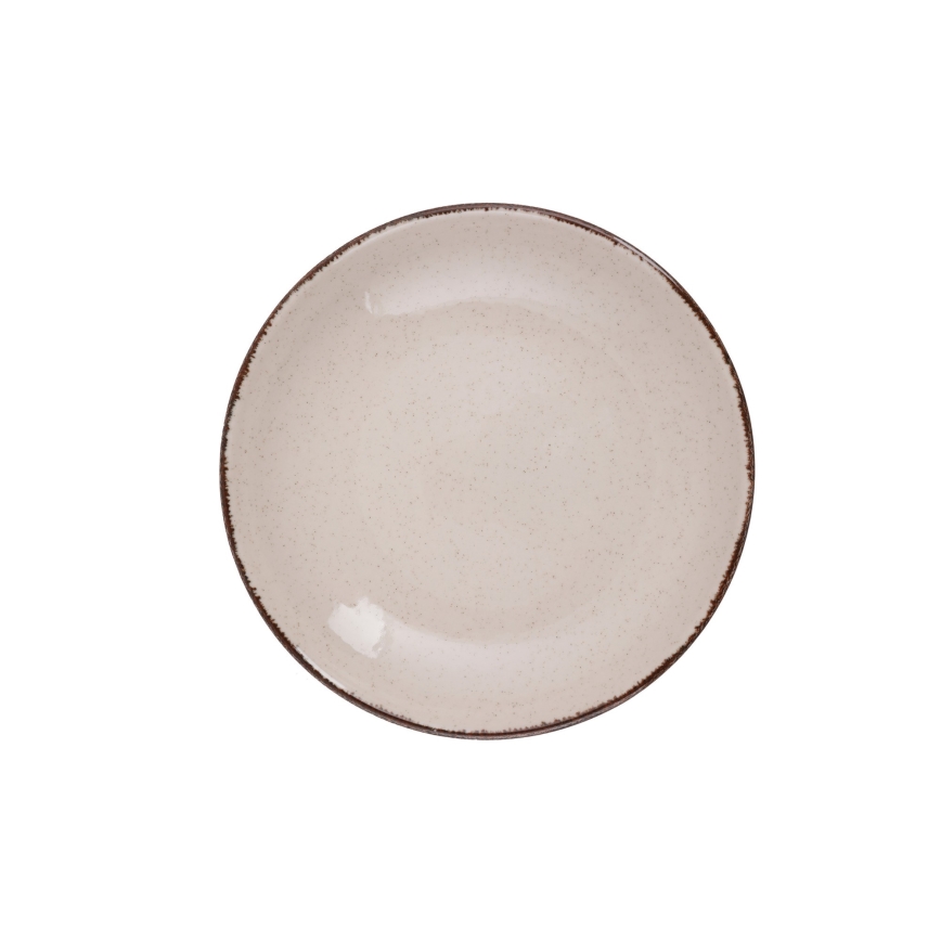 18-częściowy zestaw obiadowy beżowy/porcelana