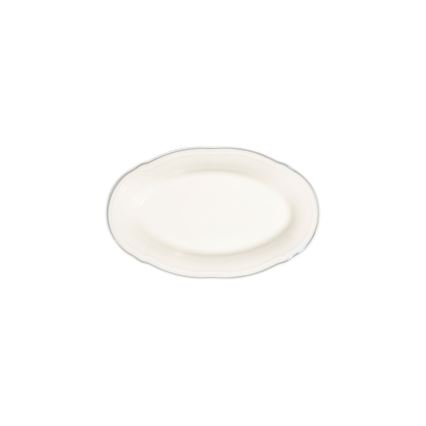 18-częściowy zestaw obiadowy kremowy/srebrny/porcelana