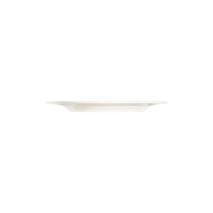 18-częściowy zestaw obiadowy kremowy/srebrny/porcelanowy