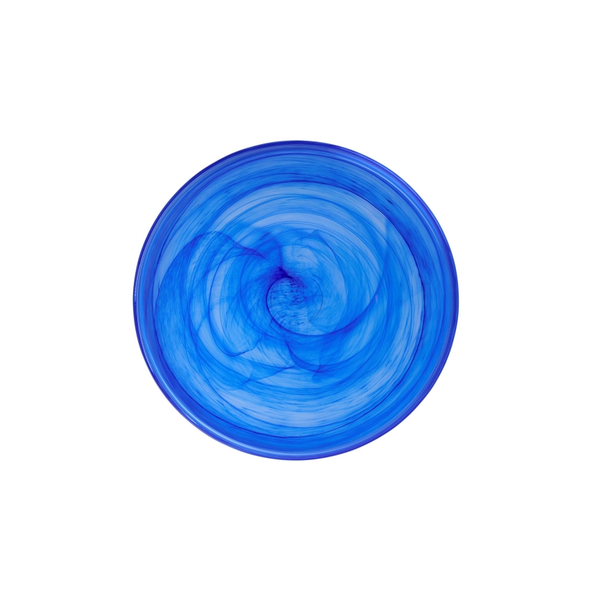 18-częściowy zestaw obiadowy, niebieski/szkło