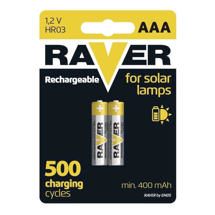 2 szt. Bateria akumulatorowa AAA RAVER NiMH/1,2V/400 mAh