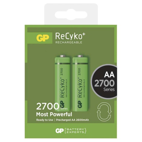 2 szt Bateria ładowalna AA GP RECYKO+ NiMH/1,2V/2700 mAh
