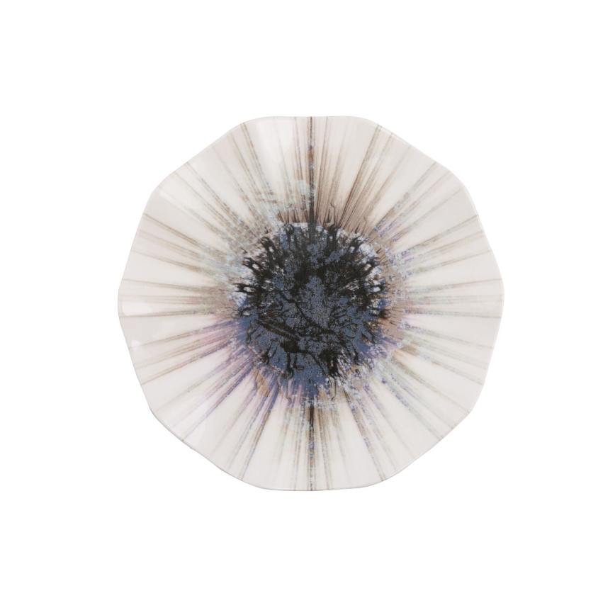 24-częściowy brązowy zestaw obiadowy z porcelany