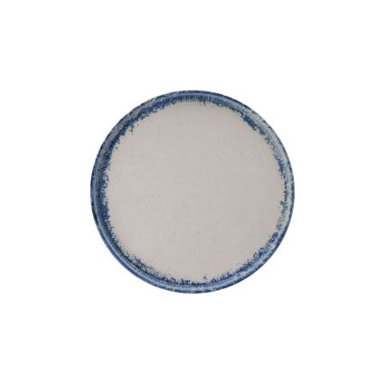24-częściowy porcelanowy zestaw obiadowy, biały/niebieski