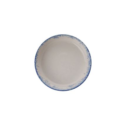 24-częściowy porcelanowy zestaw obiadowy, biały/niebieski