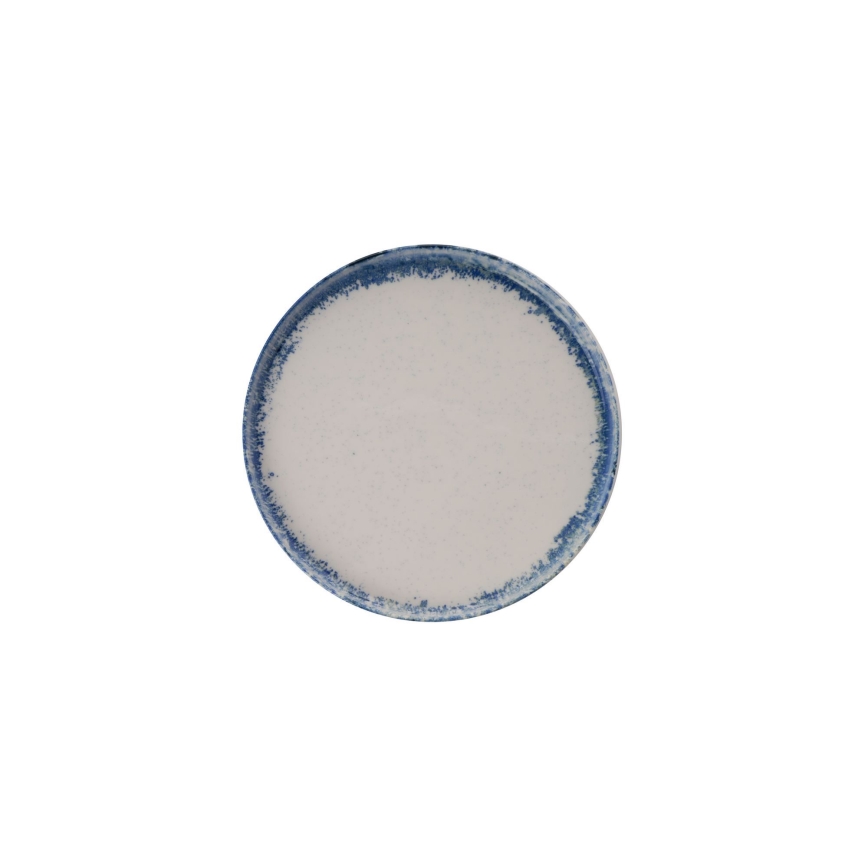 24-częściowy porcelanowy zestaw obiadowy, biały/niebieski