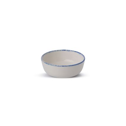 24-częściowy porcelanowy zestaw obiadowy, biały/niebieski