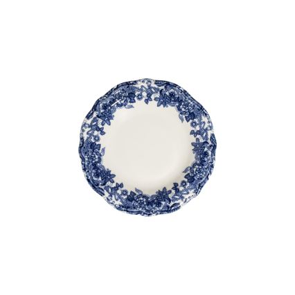 24-częściowy zestaw obiadowy, biało-niebieski, porcelana