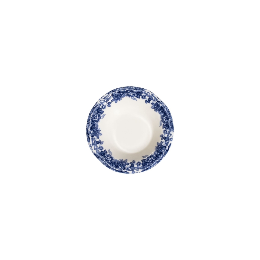24-częściowy zestaw obiadowy, biało-niebieski, porcelana