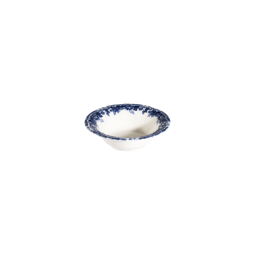 24-częściowy zestaw obiadowy, biało-niebieski, porcelana