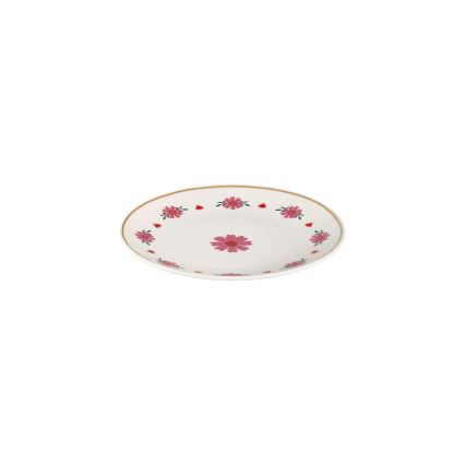 24-częściowy zestaw obiadowy biały/czerwony/zielony/porcelana