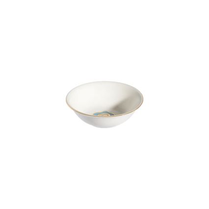 24-częściowy zestaw obiadowy, biały/niebieski/złoty, porcelana