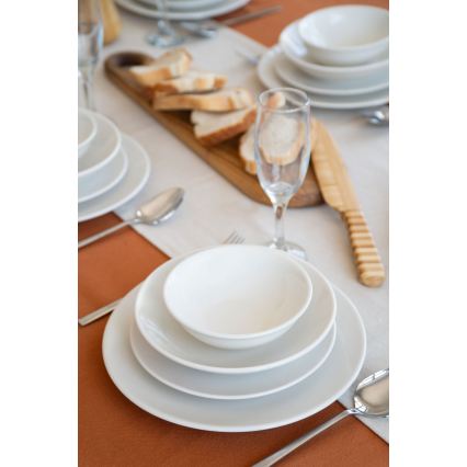 24-częściowy zestaw obiadowy, biały, porcelana