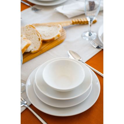 24-częściowy zestaw obiadowy, biały, porcelana