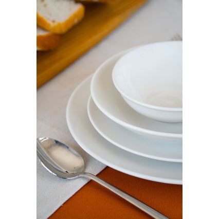 24-częściowy zestaw obiadowy, biały, porcelana