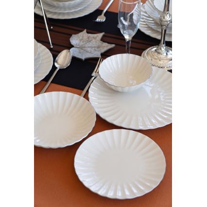 24-częściowy zestaw obiadowy, biały/porcelana