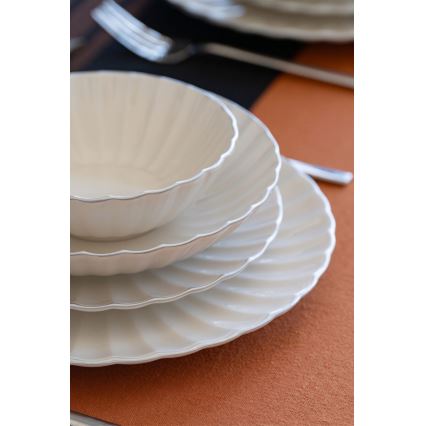 24-częściowy zestaw obiadowy, biały/porcelana