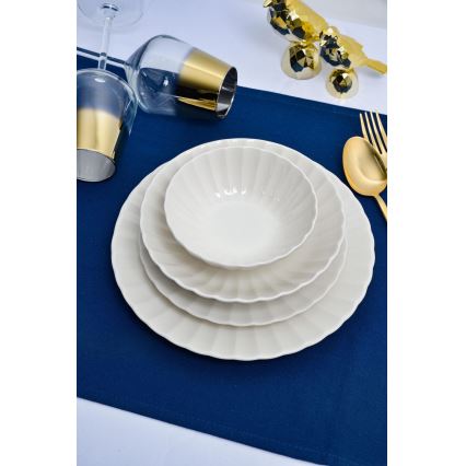 24-częściowy zestaw obiadowy, biały, porcelanowy