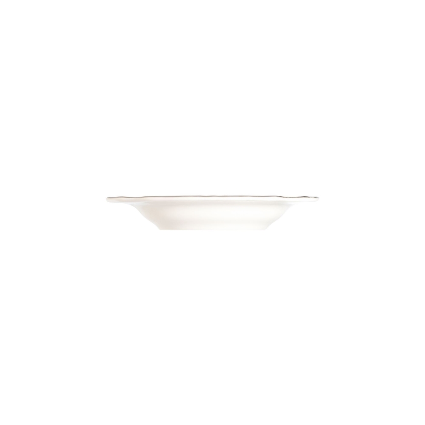24-częściowy zestaw obiadowy, biały/srebrny/porcelana