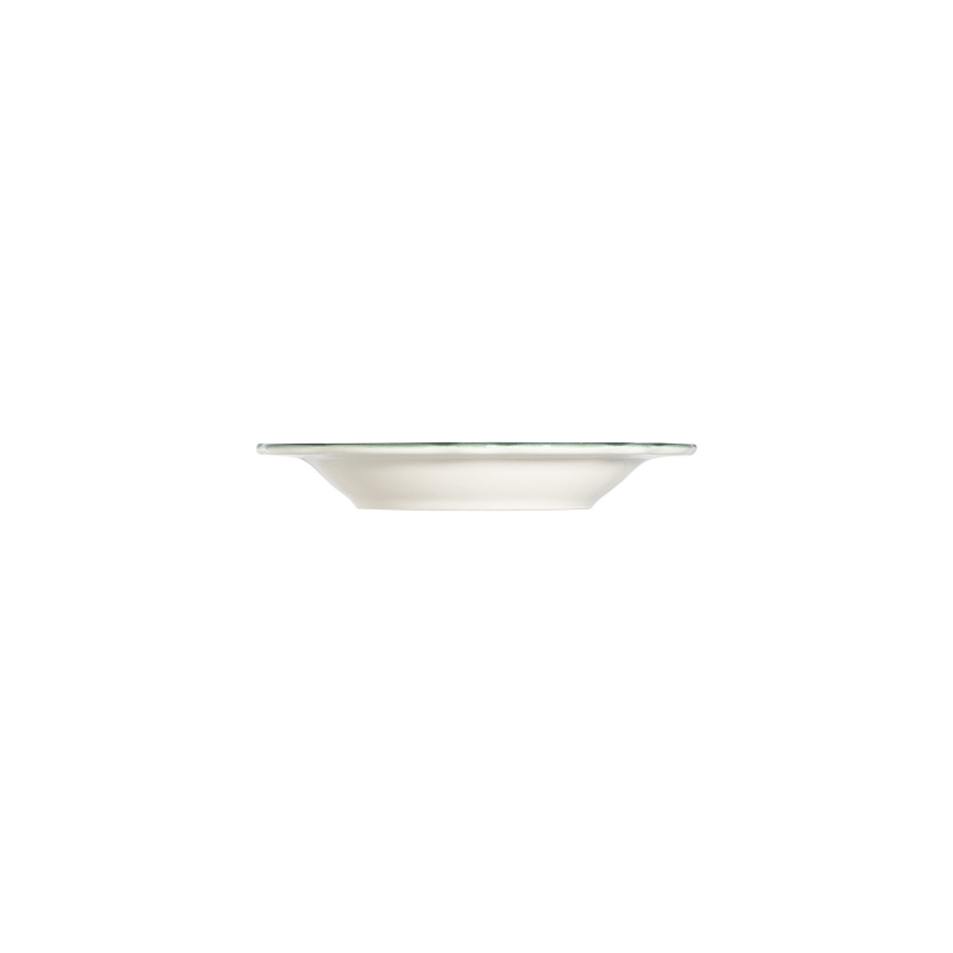 24-częściowy zestaw obiadowy, biały/zielony, porcelana
