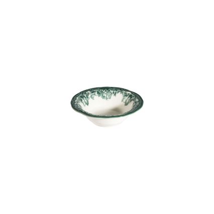 24-częściowy zestaw obiadowy, biały/zielony, porcelana