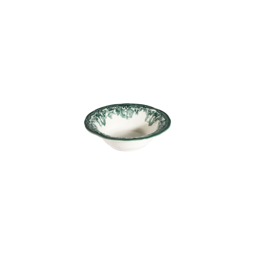 24-częściowy zestaw obiadowy, biały/zielony, porcelana
