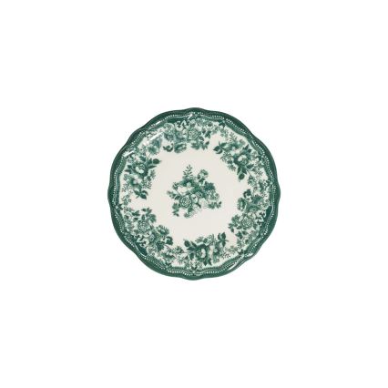 24-częściowy zestaw obiadowy, biały/zielony, porcelana