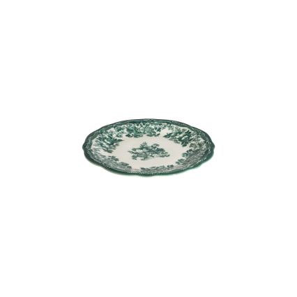 24-częściowy zestaw obiadowy, biały/zielony, porcelana