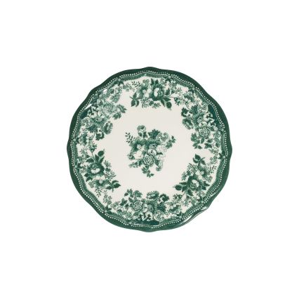 24-częściowy zestaw obiadowy, biały/zielony, porcelana