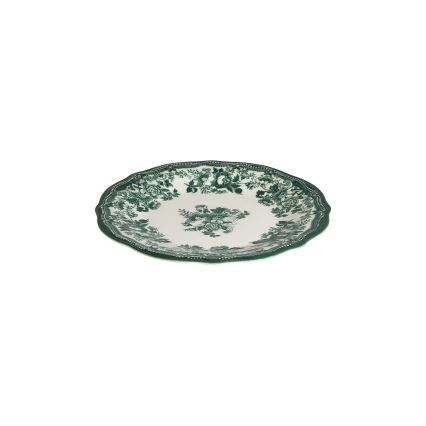 24-częściowy zestaw obiadowy, biały/zielony, porcelana